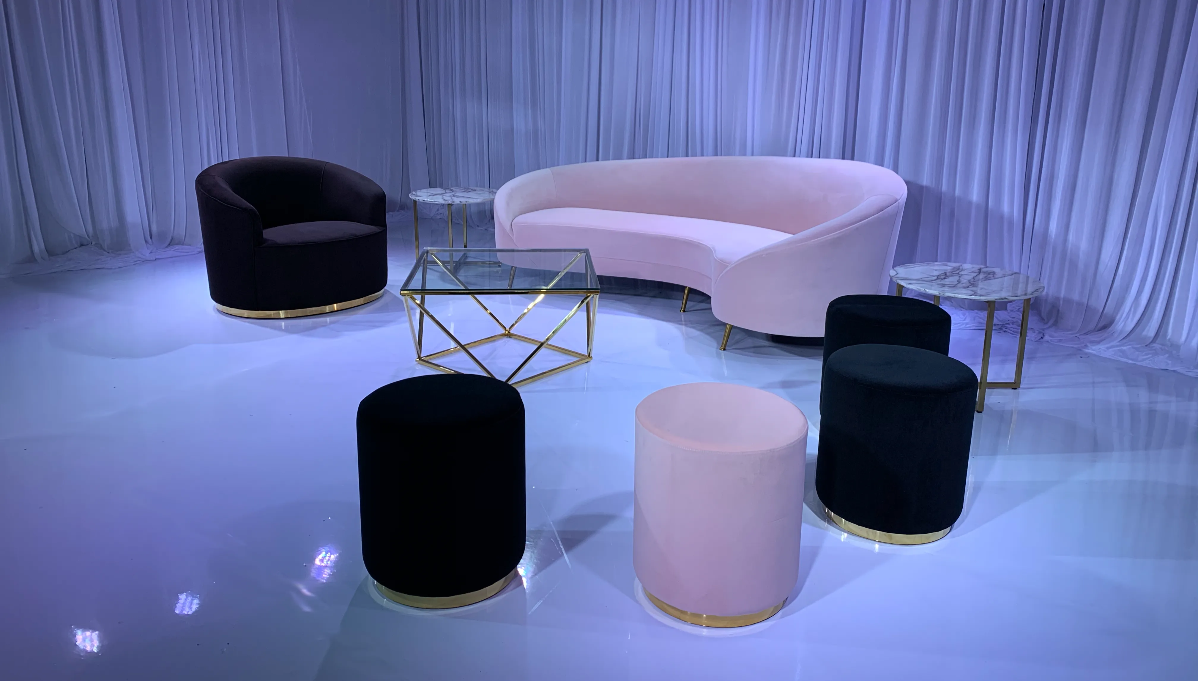 MONACO SOFA GROUPING 3 - BLUSH