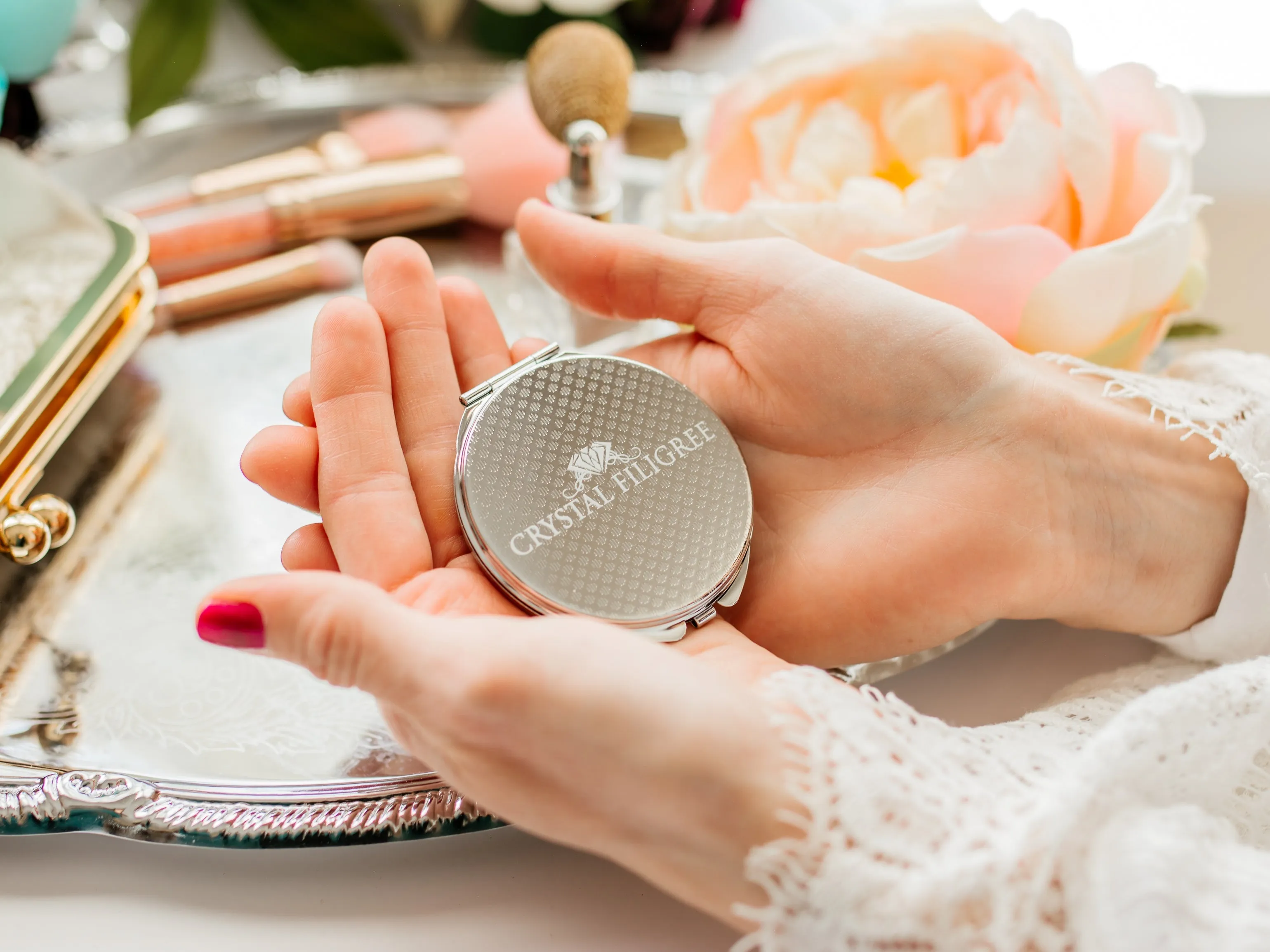 Mother and Son Extra Large Compact Mirror