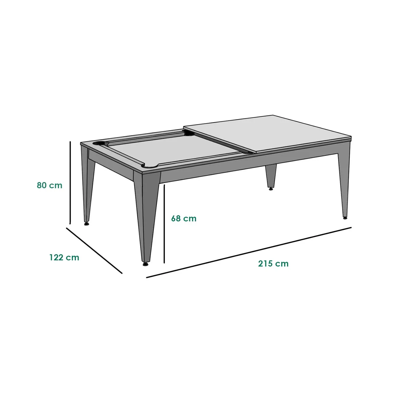 Munich Dining Pool Table
