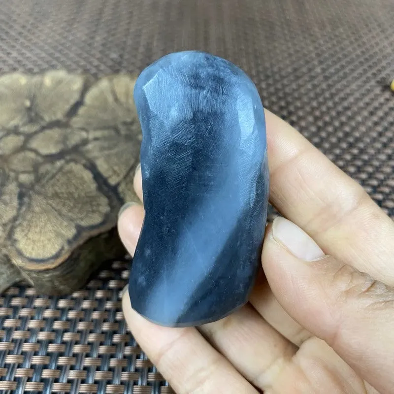 Natural Hetian Jade Rough Nephrite Raw (75g,6.7X2.9X1.7cm)