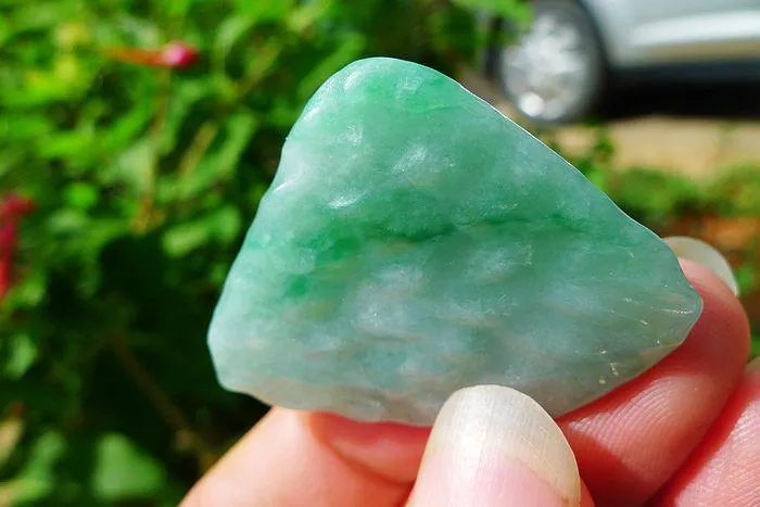Natural Jade Rough Jadeite Raw (12g,3.9X3.1X0.5cm)