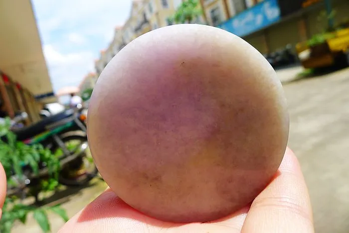 Natural Jade Rough Jadeite Raw (138g,5.65X5.65X1.6cm)