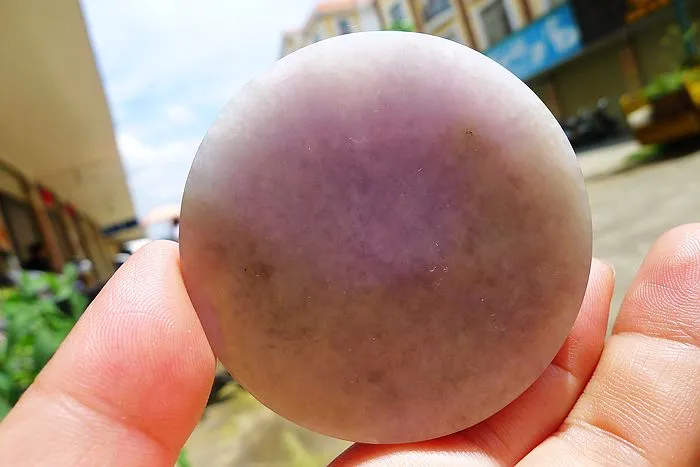 Natural Jade Rough Jadeite Raw (138g,5.65X5.65X1.6cm)