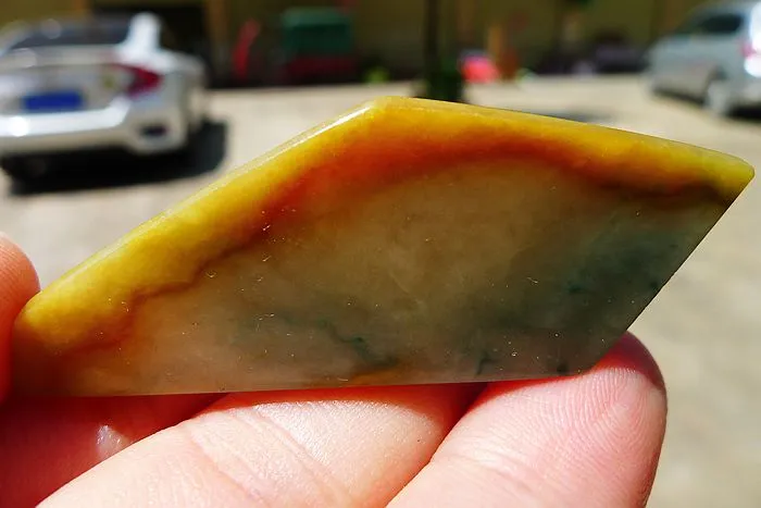 Natural Jade Rough Jadeite Raw (14g,5.6X2.2X0.5cm)