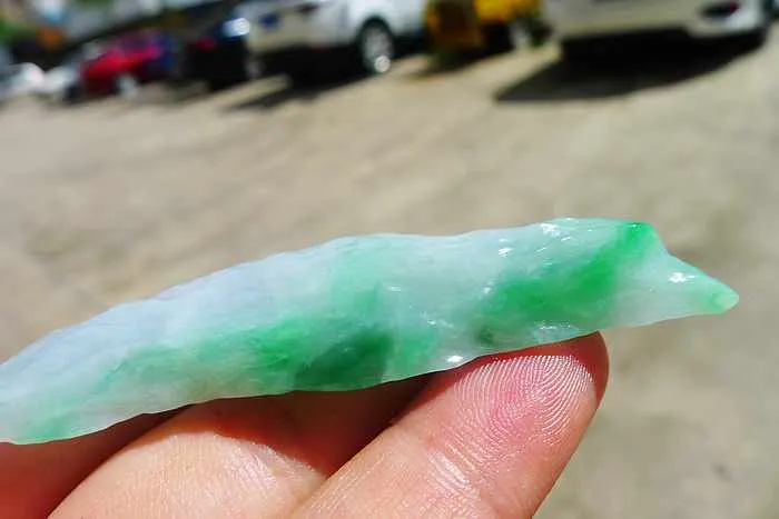 Natural Jade Rough Jadeite Raw (22g,7.6X1.6X0.95cm)