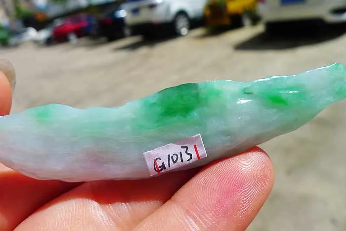 Natural Jade Rough Jadeite Raw (22g,7.6X1.6X0.95cm)