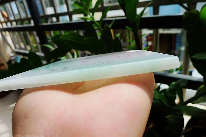 Natural Jade Rough Jadeite Raw (242g,11.6X10.2X0.65cm)