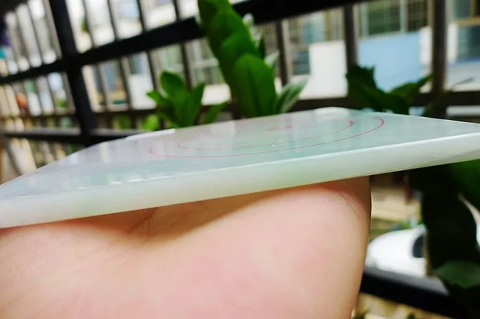 Natural Jade Rough Jadeite Raw (242g,11.6X10.2X0.65cm)
