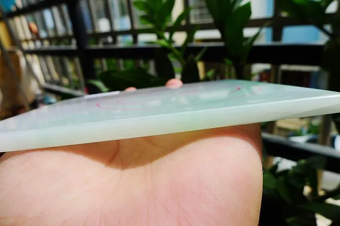 Natural Jade Rough Jadeite Raw (242g,11.6X10.2X0.65cm)