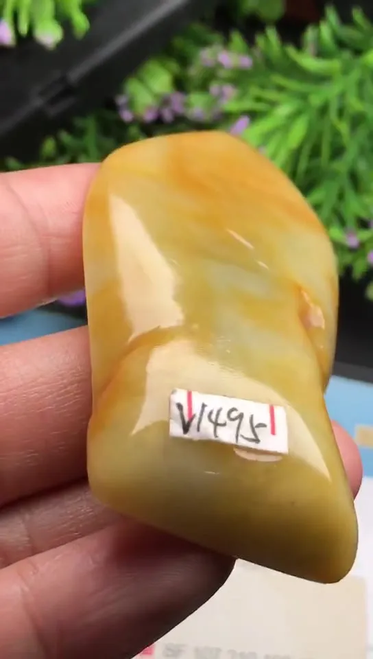 Natural Jade Rough Jadeite Raw (42g,6.4x3.2x1.2cm)-V1495