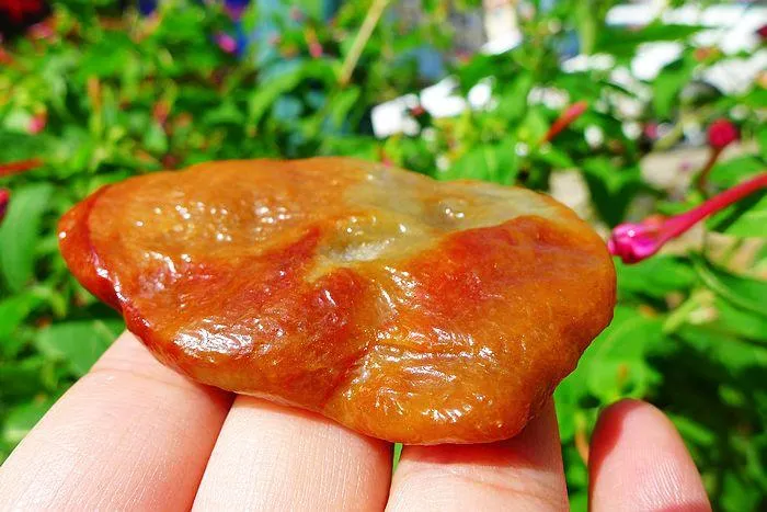 Natural Jade Rough Jadeite Raw (57g,7.2X4.6X0.95cm)