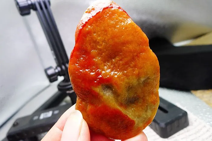 Natural Jade Rough Jadeite Raw (57g,7.2X4.6X0.95cm)
