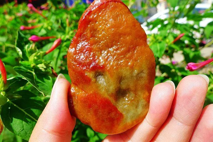 Natural Jade Rough Jadeite Raw (57g,7.2X4.6X0.95cm)