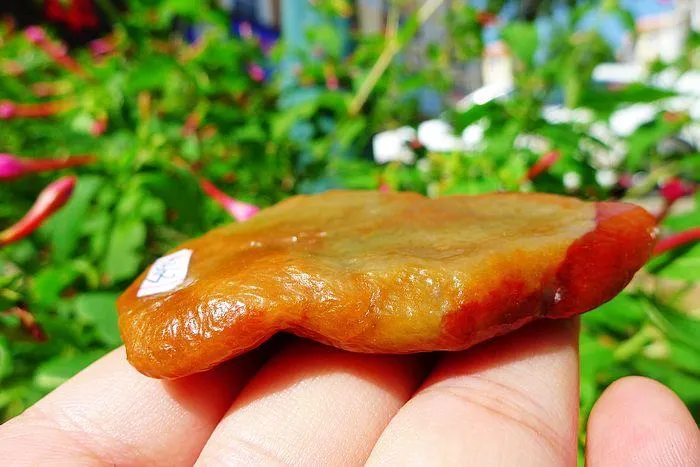 Natural Jade Rough Jadeite Raw (57g,7.2X4.6X0.95cm)