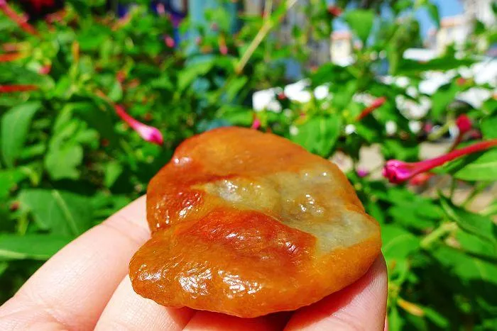 Natural Jade Rough Jadeite Raw (57g,7.2X4.6X0.95cm)