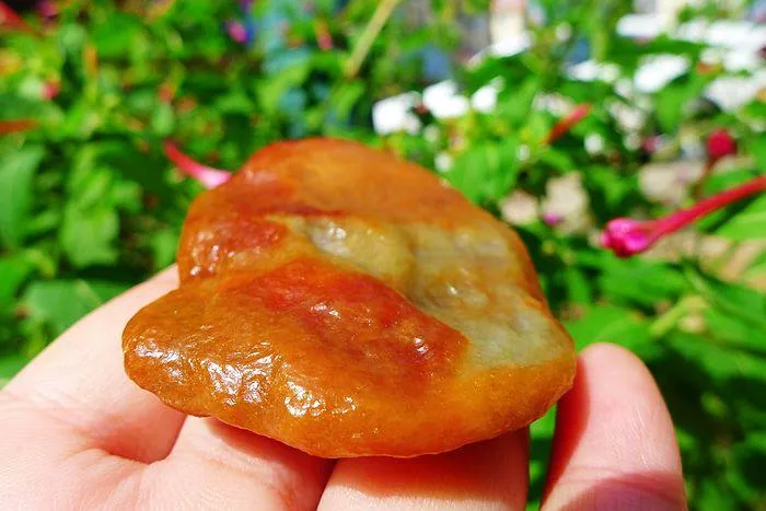 Natural Jade Rough Jadeite Raw (57g,7.2X4.6X0.95cm)