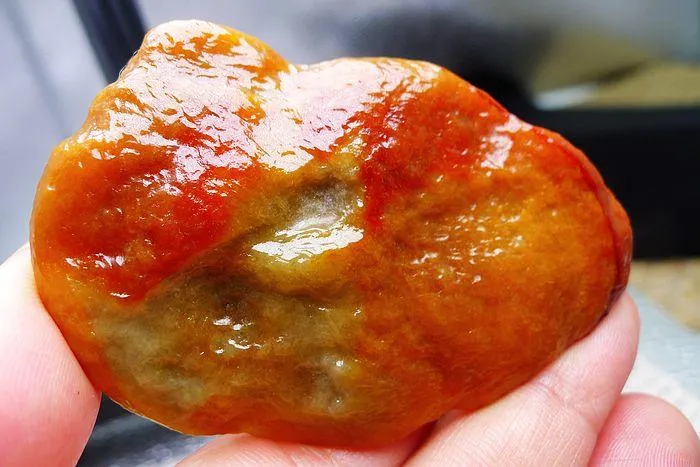 Natural Jade Rough Jadeite Raw (57g,7.2X4.6X0.95cm)