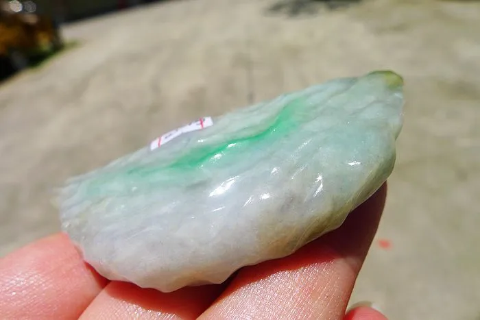 Natural Jade Rough Jadeite Raw (58g,6.6X3.3X1.35cm)