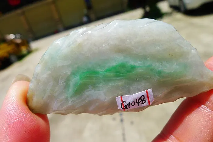 Natural Jade Rough Jadeite Raw (58g,6.6X3.3X1.35cm)