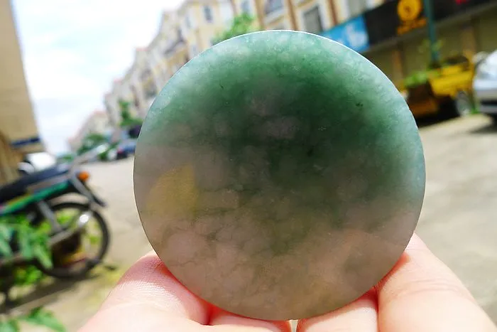 Natural Jade Rough Jadeite Raw (63g,5.5X5.5X0.7cm)