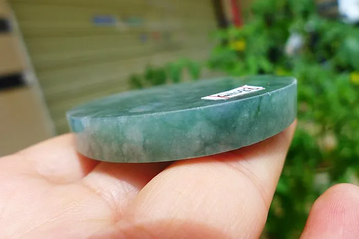 Natural Jade Rough Jadeite Raw (63g,5.5X5.5X0.7cm)
