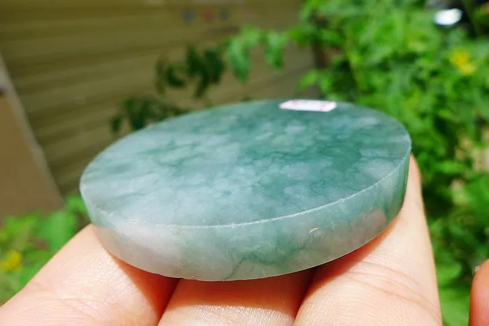 Natural Jade Rough Jadeite Raw (63g,5.5X5.5X0.7cm)