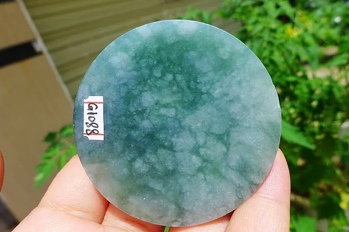 Natural Jade Rough Jadeite Raw (63g,5.5X5.5X0.7cm)