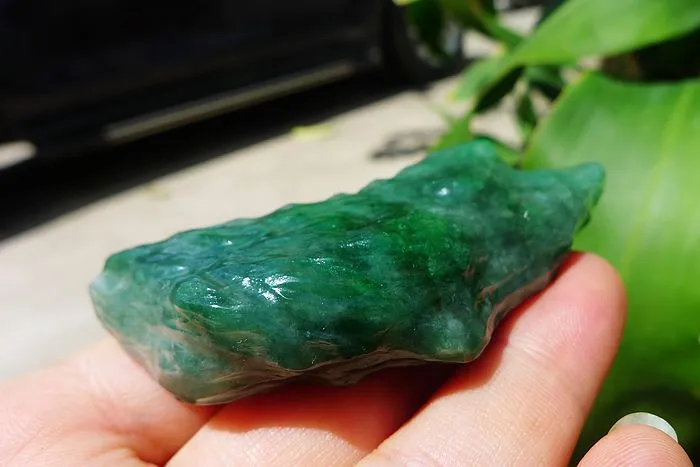Natural Jade Rough Jadeite Raw (63g,7.4X2.5X1.7cm)
