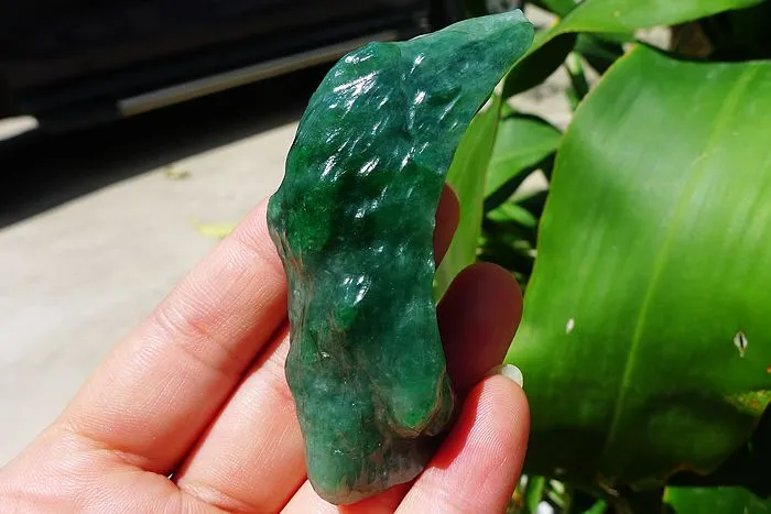 Natural Jade Rough Jadeite Raw (63g,7.4X2.5X1.7cm)