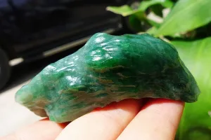 Natural Jade Rough Jadeite Raw (63g,7.4X2.5X1.7cm)