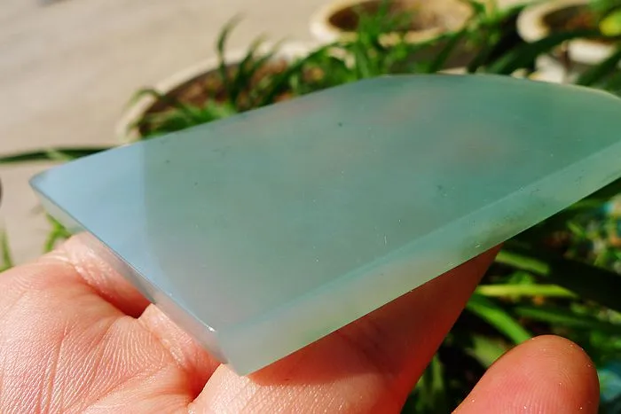 Natural Jade Rough Jadeite Raw (84g,8.7X4.5X0.75cm)