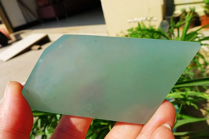 Natural Jade Rough Jadeite Raw (84g,8.7X4.5X0.75cm)