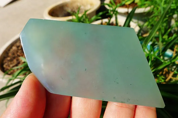 Natural Jade Rough Jadeite Raw (84g,8.7X4.5X0.75cm)