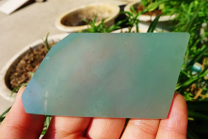 Natural Jade Rough Jadeite Raw (84g,8.7X4.5X0.75cm)