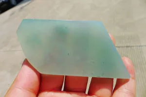 Natural Jade Rough Jadeite Raw (84g,8.7X4.5X0.75cm)