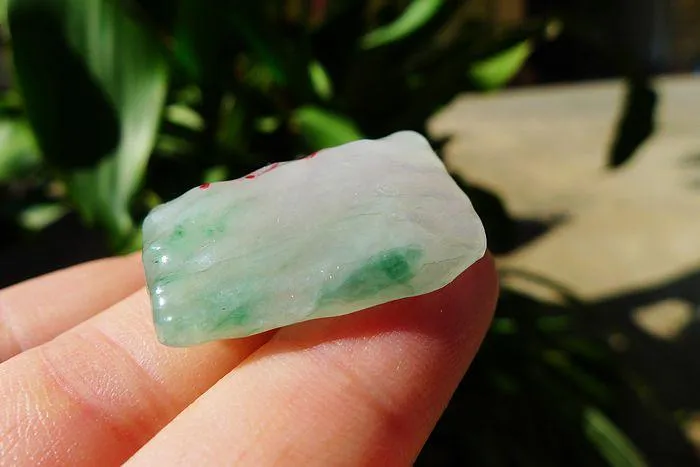 Natural Jade Rough Jadeite Raw (9.5g,2.9X2.2X0.7cm)