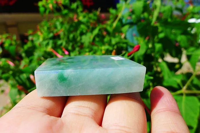 Natural Jade Rough Jadeite Raw (95g,6.6X5.2X0.9cm)