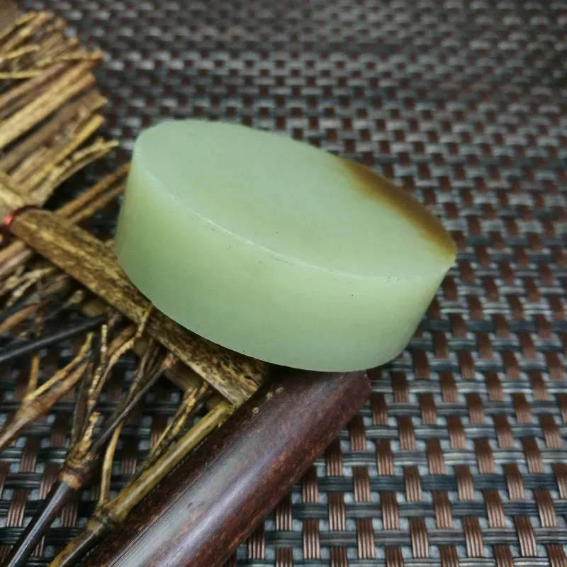 Natural Kunlun Jade Rough Nephrite Raw (102g,5.3X1.6cm)