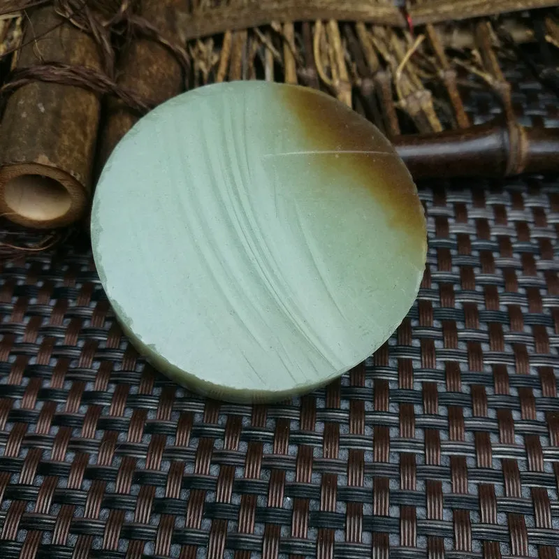 Natural Kunlun Jade Rough Nephrite Raw (102g,5.3X1.6cm)