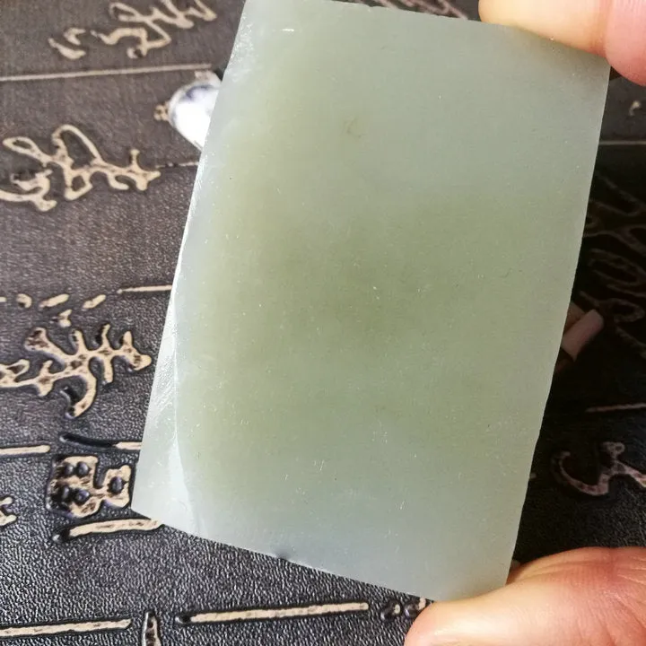 Natural Kunlun Jade Rough Nephrite Raw (111g, 7.4X5X1cm)