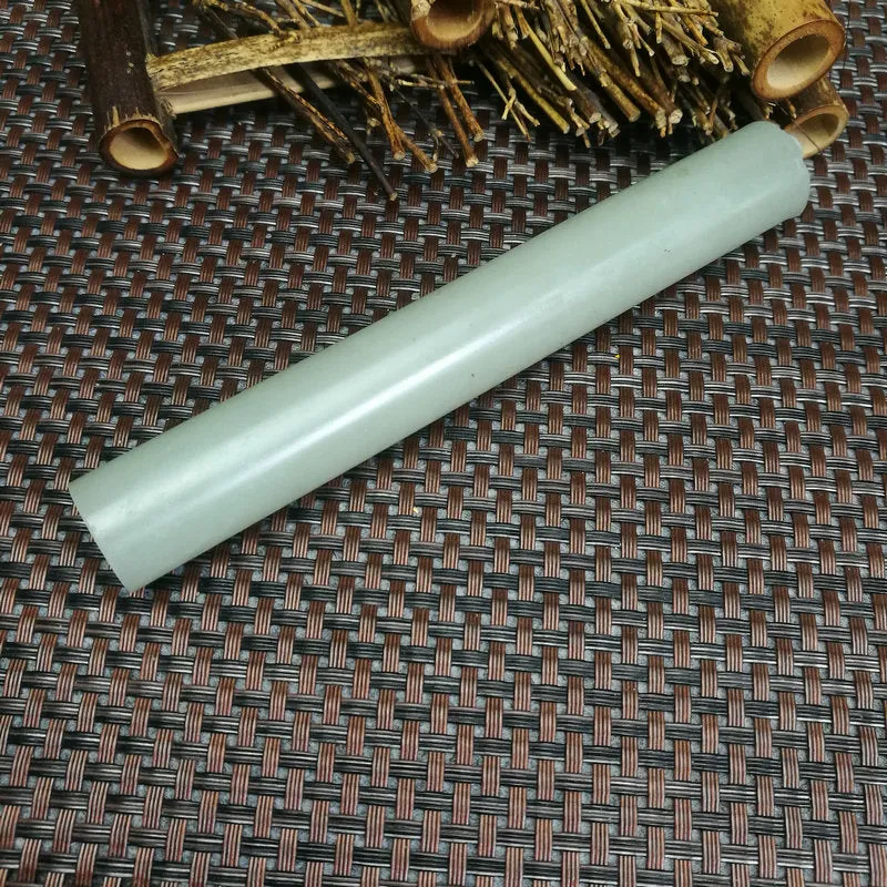 Natural Kunlun Jade Rough Nephrite Raw (114g,13.5X1.9cm)