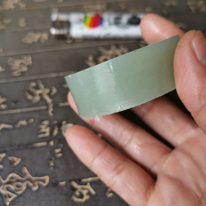 Natural Kunlun Jade Rough Nephrite Raw (124g, 5.4X5.4X1.9cm)