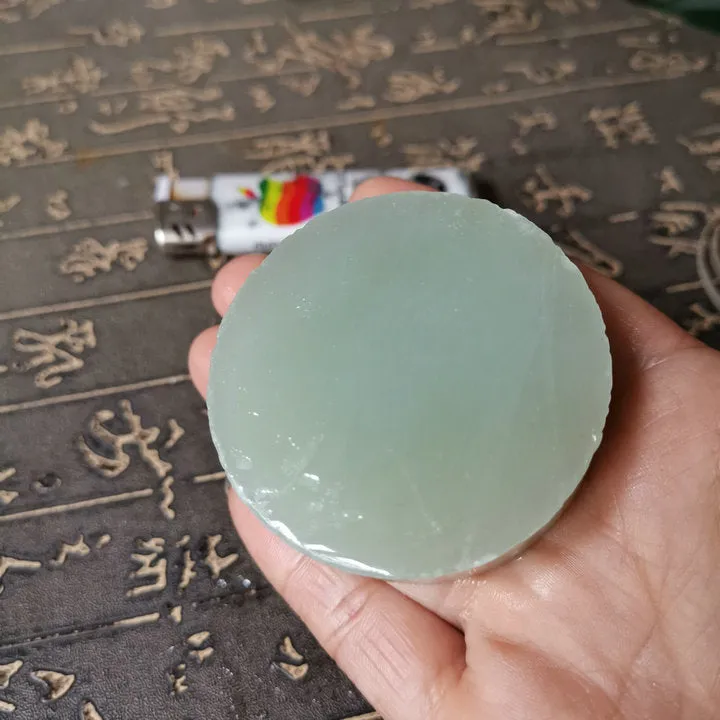 Natural Kunlun Jade Rough Nephrite Raw (124g, 5.4X5.4X1.9cm)