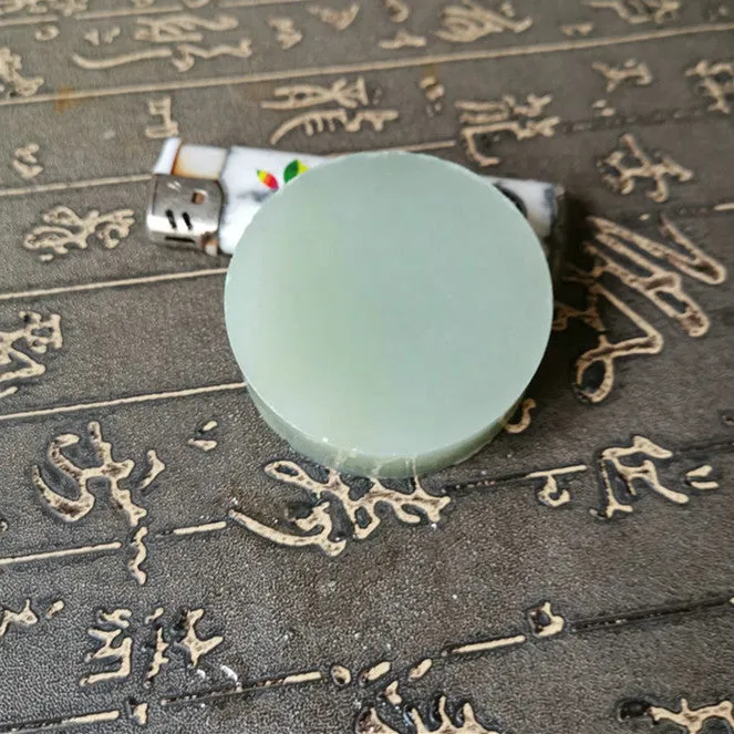 Natural Kunlun Jade Rough Nephrite Raw (124g, 5.4X5.4X1.9cm)