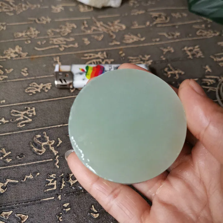 Natural Kunlun Jade Rough Nephrite Raw (124g, 5.4X5.4X1.9cm)