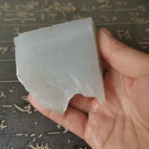 Natural Kunlun Jade Rough Nephrite Raw (129g, 6X6X2cm)