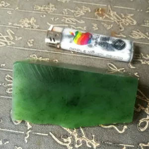 Natural Kunlun Jade Rough Nephrite Raw (132g, 8.7X4X1.9cm)