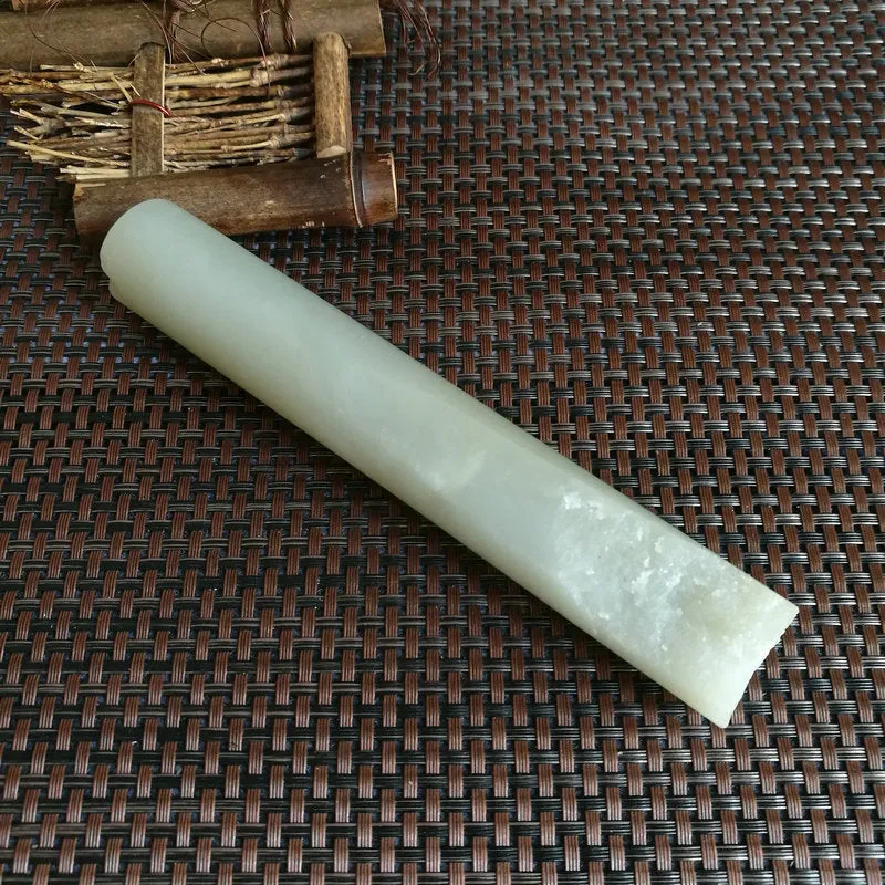 Natural Kunlun Jade Rough Nephrite Raw (15.5X2.5cm)