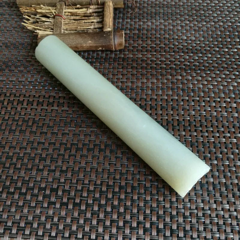 Natural Kunlun Jade Rough Nephrite Raw (15.5X2.5cm)