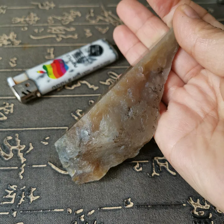 Natural Kunlun Jade Rough Nephrite Raw (156g, 10X4X3.5cm)